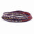 Multi Crystal and Multi Quartz Leather Multi-Wrap Bracelet 34 inch w/2 inch extension