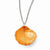 Lacquer Dipped Orange Rose Petal Slvr-Pltd Necklace