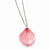 Lacquer Dipped Pink Rose Petal Slvr-Pltd Necklace