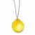 Lacquer Dipped Yellow Rose Petal Slvr-Pltd Necklace