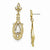Gold-tone Clear Glass Post Drop Earrings