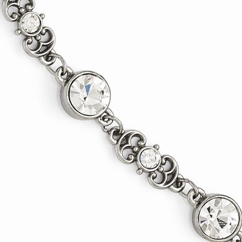 Silver-ToneClear Crystal Bracelet