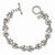 Silver-ToneClear Crystal Toggle Bracelet