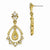 Gold-tone Clear Glass Post Earrings