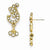 Gold-tone Clear Glass Post Earrings