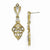 Gold-tone Clear Glass Post Earrings