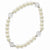 Silver-tone Glass Pearl & Crystal Beads Stretch Bracelet