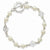 Silver-tone Glass & Crystal Beads Toggle Bracelet