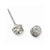 Silver-tone Crystal Post Earrings