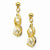 Gold-tone Swirled Cultura Glass Pearl Post Earrings