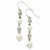 Silver-tone Glass Crystal Beads Dangle Earrings