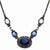 Black-plated Light & Dark Blue Crystal Necklace