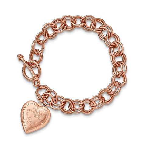Rose-tone Heart Locket