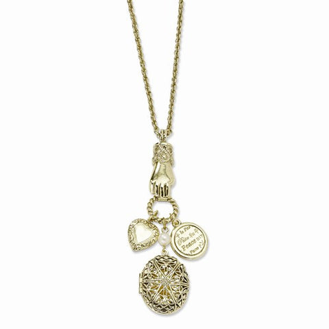 Brass-tone Locket
