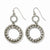 Silver-tone Clear Crystal Circle Drop Earrings