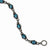 Black-plated Teal Crystal Toggle Bracelet