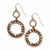 Copper-tone Purple, Pink Colorado Crystal Dangle Earrings