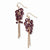 Brass-tone Purple Glass Beads Cluster Dangle Earrings