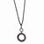 Black-plated Lt & Dk Pink and Purple Crystal Necklace