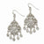 Silver-tone Crystal Ch&elier Dangle Earrings