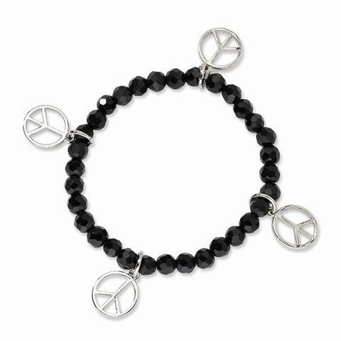 Silver-tone Peace Charm