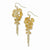 Gold-tone Light Colorado Glass Beads Dangle Earrings