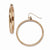 Copper-tone Patterned Hoop Dangle Earrings