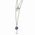 Silver-tone Sodalite & Blue Crystal Key Pendants, Jewelry Necklace