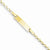 14K Yellow Gold Polished Baby Id Bracelet