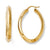 Bronze Polished Hinged Oval Hoop Earrings