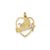Cupid in Heart Charm in 14k Gold