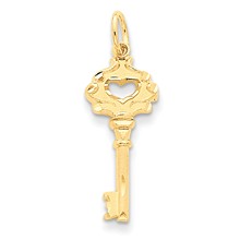 14k Gold Key Charm hide-image