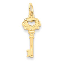 14k Gold Key Charm hide-image