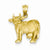 14k Gold Cow Pendant, Pendants for Necklace
