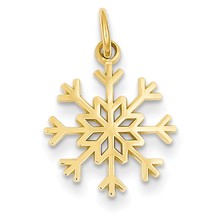 14k Gold Snowflake Charm hide-image