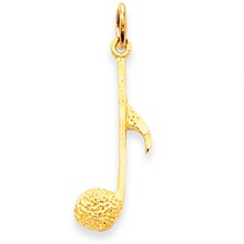 14k Gold Musical Note Charm hide-image