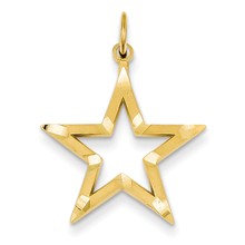 14k Gold Diamond-cut Star Charm hide-image