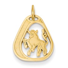 14k Gold Taurus Charm hide-image