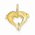 14k Gold Dolphin Heart Pendant, Pendants for Necklace