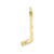 Hockey Stick Charm in 14k Gold