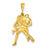 Wrestling Charm in 14k Gold