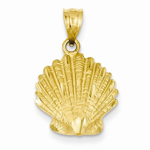 14k Gold Seashell pendant, Stylish Pendants for Necklace