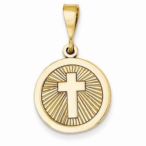 14k Gold Eternal Life Cross Pendant, Pendants for Necklace