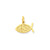 Ichthus Fish Charm in 14k Gold