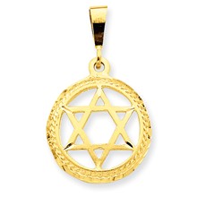 14k Gold Star Of David Charm hide-image