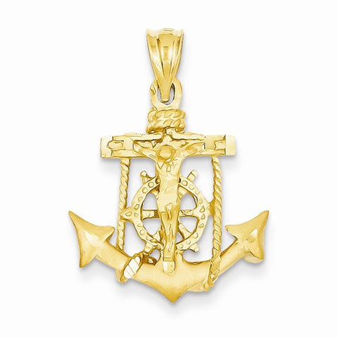 14k Gold Mariners Cross pendant, Classy Pendants for Necklace