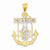 14k Gold Two-tone Mariner's Crucifix pendant, Appealing Pendants for Necklace