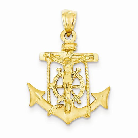14k Gold Mariners Cross pendant, Alluring Pendants for Necklace