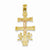 14k Gold Two-tone (Yellow and White) Cara Vaca Crucifix Pendant, Pendants for Necklace