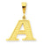 14k Gold Initial A Charm hide-image